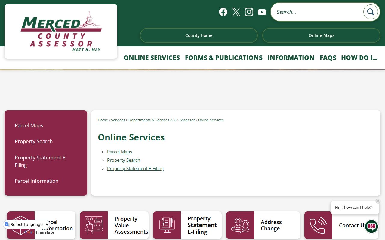 Los Banos residents directory Merced County assessor online services