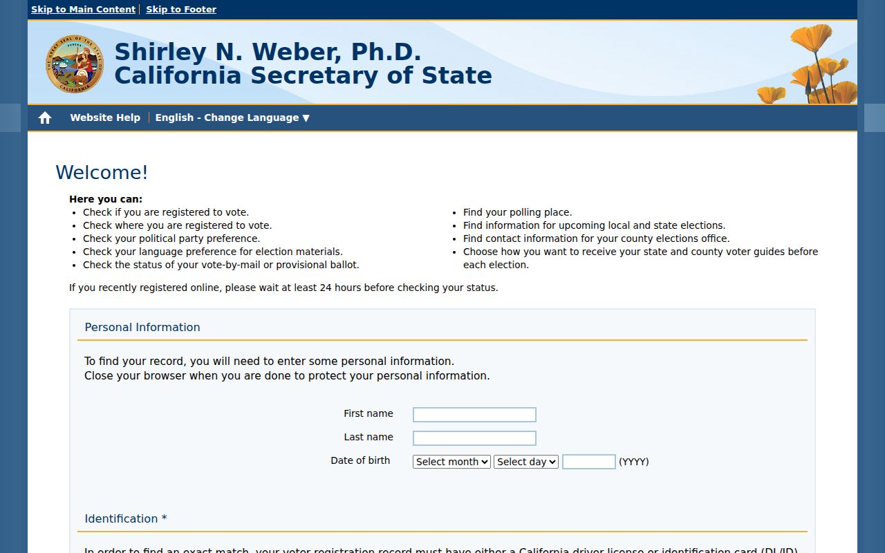 Los Banos residents directory California voter status lookup