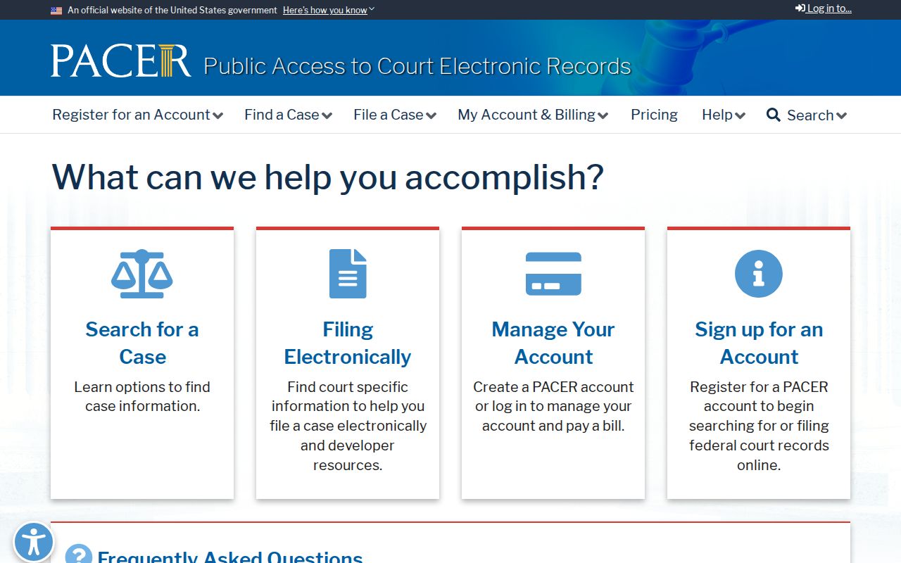 Los Banos previous residents PACER federal court access